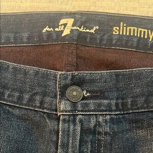 7 For All Mankind Men's Dark Blue Slim Jeans